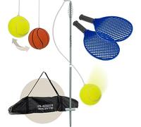 PHIBER-SPORTS Twistball Set [2026 Modelo Mejorado] - Duradero Gracias a Las Piezas mejoradas - Swing Ball para niños y Adultos - Pelota de Tenis con Cuerda, Juego de Entrenador de Tenis