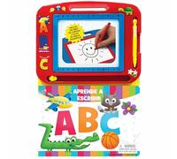 Phidal Aprende a Escribir A B C Lee y Dibuja - Recursos de aprendizaje para niños, una pizarra magnética, un lápiz fácil de usar, libro de cuentos de 22 páginas