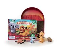 Phidal Aventuras in Australia Mini Diverti-Libros - Libros de actividades para niños, cuento de 12 páginas, 4 figuras, 1 escenario de juego