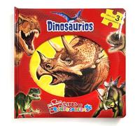 Phidal Dinosaurios Mi Primer Libro de Puzles - Rompecabezas para niños, libro de cartón de 10 páginas, 3 puzzles para disfrutar