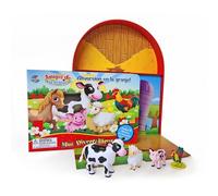 Phidal ¡Diversión en la Granja! Mini Diverti-Libros - Libros de actividades para niños, cuento de 12 páginas, 4 figuras, 1 escenario de juego