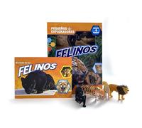 Phidal Felinos Pequeños Exploradores - Libros de actividades para niños, 22 páginas para descubrir datos curiosos, 4 figuras