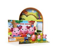 Phidal Los Tres Cerditos Mini Diverti-Libros - Libros de actividades para niños, cuento de 12 páginas, 4 figuras, 1 escenario de juego