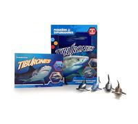 Phidal Tiburones Pequeños Exploradores - Libros de actividades para niños, 22 páginas para descubrir datos curiosos, 4 figuras