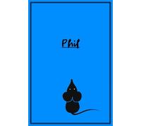 Phil: Blaues Notizbuch mit Mäusemotiv | A5 | liniert | 120 Seiten | Softcover