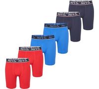 Phil & Co. Berlin Calzoncillos largos retro para hombre, 3, 6 y 9 unidades, estilo retro, de jersey de pierna larga, ropa interior de algodón, multipack, Pack de 6 azul marino, L