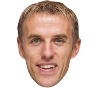 Phil Neville (Smile) Big Head. Máscara más grande que la vida.