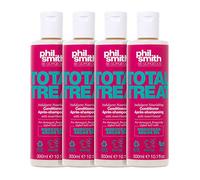 Phil Smith Be Gorgeous Total Treat - Acondicionador nutritivo para cabello dañado, aceite de argán marroquí, ayuda a restaurar el cabello dañado, seco y teñido, apto para veganos, 300 ml, paquete de 4