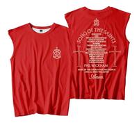 Phil Wickham Song of The Saints Album Merch - Camiseta sin mangas, camiseta sin mangas, chaleco de puerto, unisex, casual, ropa deportiva al aire libre, rosso, XL