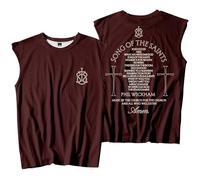 Phil Wickham Song of The Saints Album Merch - Camiseta sin mangas, camiseta sin mangas, chaleco de puerto, unisex, casual, ropa deportiva al aire libre, marrón, XL