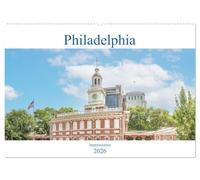 Philadelphia - Impressionen (Wandkalender 2026 DIN A2 quer), CALVENDO Monatskalender: Der Kalender nimmt Sie mit in die weltberühmte Metropole in Pennsylvania am Delaware River, Philadelphia