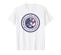 Philadelphia Patriotic American Flag 4 of July Fourth USA Camiseta gráfica económica