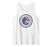 Philadelphia Patriotic American Flag 4 of July Fourth USA Camiseta sin Mangas