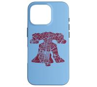 Philadelphia Street Map Liberty Bell Vintage Maroon Filadelfia Carcasa para iPhone 16 Pro