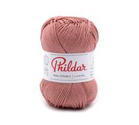 Phildar Phil - Ovillo de lana de algodón 3 - Lana para tejer y ganchillo, 100% algodón, aguja n.º 3, color rosa