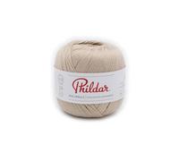 Phildar Phil Perla 5 - Ovillo de lana para tejer - 100% algodón - Aguja nº 2.5 - Color BEIGE