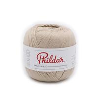 Phildar Phil Perla 5 - Ovillo de lana para tejer (100% algodón), color beige