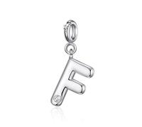 Philip Jones Abalorio con inicial F creado con cristales de Zircondia