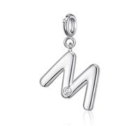 Philip Jones Abalorio con inicial M creado con cristales de Zircondia