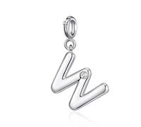 Philip Jones Abalorio con inicial W creado con cristales de Zircondia