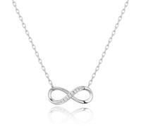 Philip Jones Collar con colgante de infinito bañado en plata creado con cristales de Zircondia®