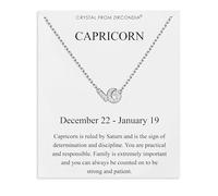 Philip Jones Collar con signo del zodiaco Capricornio creado con cristales de Zircondia