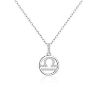 Philip Jones Collar con signo del zodiaco Libra con cristales de Zircondia®, Cristal, Cristal Zircondia®