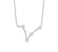 Philip Jones Collar de constelación del signo zodiacal Piscis con cristales de Zircondia®, Cristal, Cristal Zircondia®