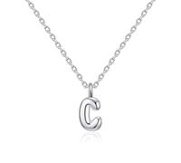 Philip Jones Collar de plata de ley con inicial de letra C para niños