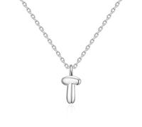 Philip Jones Collar de plata de ley con letra T para niños