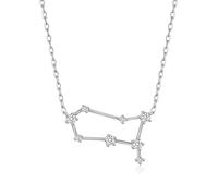 Philip Jones Géminis - Collar de constelación del signo zodiacal con cristales de Zircondia®, Adjustable, Cristal, Cristal de circonita