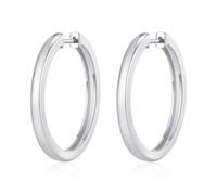 Philip Jones Pendientes de aro chapados en plata de 30 mm