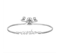 Philip Jones Pulsera Auntie enchapada en plata creada con cristales de Zircondia®