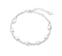 Philip Jones Pulsera Corazon Plateada