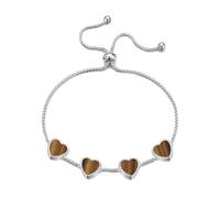 Philip Jones Pulsera de la amistad con piedras preciosas de ojo de tigre