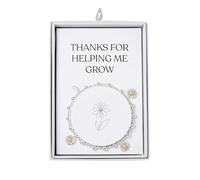 Philip Jones Pulsera elástica con cuentas con cuentas y caja de regalo con texto en inglés "Thanks for Helping Me Grow"