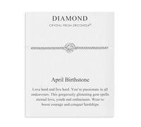 Philip Jones Tobillera con Piedra Natal de Abril (Diamante) creada con Cristales Zircondia®