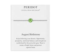 Philip Jones Tobillera con piedra natal de agosto (peridoto) creada con cristales Zircondia®