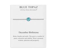 Philip Jones Tobillera con Piedra Natal de diciembre (topacio Azul) creada con Cristales Zircondia®