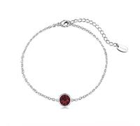 Philip Jones Tobillera de Cristal Rojo Oscuro creada con Cristales de Zircondia®