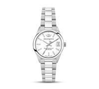 Philip Watch Caribe - Reloj Para Mujer Plateado Con Esfera Blanca (R8253597624)
