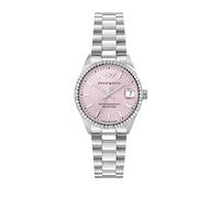 Philip Watch Reloj Mujer, Hora, Fecha, Analógico, 31 mm, Colección Caribe Urban, Rosa, Guilloché - R8253597678