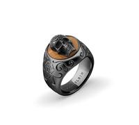 Philipp Plein Anillo para hombre de acero inoxidable IP Gun Plein Elite PJNEA05R