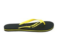 Philipp Plein Brand Logo Black Yellow Flip Flops
