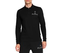 PHILIPP PLEIN Calavera Camiseta Polo Camisa Piel PP Hexágono Parche L