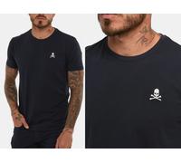 Philipp Plein Calavera Comodidad Algodón Stretch Logo Camiseta Loungewear New L