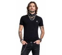 Philipp Plein Calavera Stretch V-Neck Delgado Camiseta de Logo Ropa Interior M