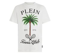 Philipp Plein - Camiseta de Cuello Redondo Tennis Club Stones - Tops - Hombre - Blanco - S -