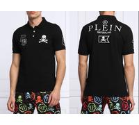 Philipp Plein Camiseta Polo Camisa Polo Ss Multi Calavera Logo Camisa XS