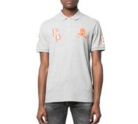 Philipp Plein Camiseta Polo Camisa Polo Ss Multi Calavera Logo Camiseta